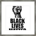 Blm Black Lives Matter Framed Print