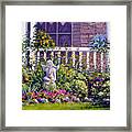 Blowing Kisses In The Garden Framed Print