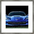 Blue 2013 Corvette Framed Print