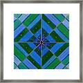Blue And Green Abstract Framed Print