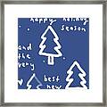 Blue And White Holiday Framed Print