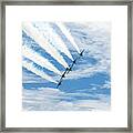 Blue Angels Flying Through The Clouds Framed Print