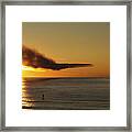 Blue Angels Over Pensacola Beach At Sunset Framed Print