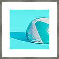 Blue Beach Ball Framed Print