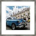 Blue Chevrolet, Havana. Cuba Framed Print