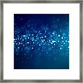Blue Christmas Glitter Framed Print