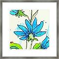 Blue Flower Dancer Framed Print