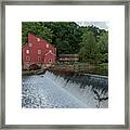 Blue Heron At Clinton Red Mill Framed Print