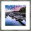 Blue Hour At The Marina Framed Print