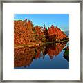 Blue Hour Autumn Canal Framed Print