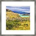 Blue Lagoon In Torres Del Paine, Chile Framed Print