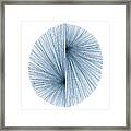 Blue Mid Century Modern Geometric Line Drawing 1 Framed Print