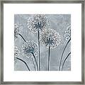 Blue Onion Flowers Framed Print