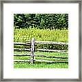Blue Ridge Mountains Split Rail Wood Fence Panorama 108 Framed Print