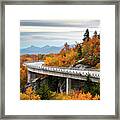 Blue Ridge Parkway Fall Foliage Linn Cove Viaduct Framed Print