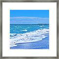 Blue Rough Ocean Seas Framed Print