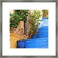 Blue Stairs Framed Print