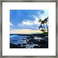 Blue Sunset On Kauai Framed Print