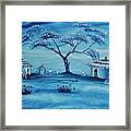 Blue Village Framed Print