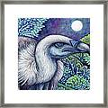Blue Vulture Moon Framed Print