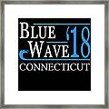 Blue Wave Connecticut Vote Democrat Framed Print