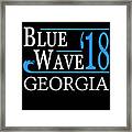 Blue Wave Georgia Vote Democrat Framed Print