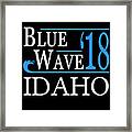 Blue Wave Idaho Vote Democrat Framed Print