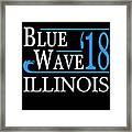 Blue Wave Illinois Vote Democrat Framed Print