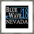 Blue Wave Nevada Vote Democrat Framed Print