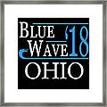 Blue Wave Ohio Vote Democrat Framed Print