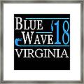Blue Wave Virginia Vote Democrat Framed Print