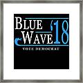 Blue Wave Vote Democrat 2018 Election Framed Print