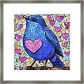 Bluebird Love Framed Print