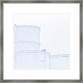 Blueprint Drawing - Abstract Architecture 18 Framed Print