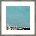 Blurry Los Angeles City Dots Framed Print