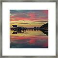 Boat House Sunrise Framed Print