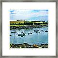 Boats In The Harbor Framed Print