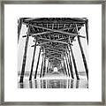 Bogue Inlet Fishing Pier On A Foggy Evening Framed Print