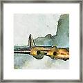 Bomber In Flight Framed Print