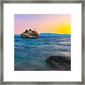 Bonsai Rock Sunset Framed Print