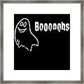 Booooobs Boo Halloween Ghost Framed Print