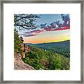 Boston Mountain Sunrise From Yellow Rock Trail - Arkansas Framed Print
