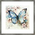Botanical Blue Butterfly Framed Print