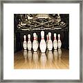 Bowling Pins And Machine Framed Print