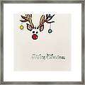 Boy Reindeer. Rudolph? Framed Print