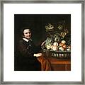 Boy With A Bowl Of Fruit Framed Print
