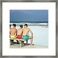Boys At A Florida Beach Framed Print