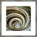 Bramante Spiral Staircase Vatican City Framed Print