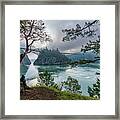 Bridge In Fog Framed Print