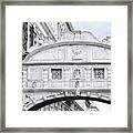 Bridge Of Sighs In Venice. Framed Print